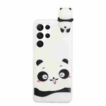 For Samsung Galaxy S22 Ultra 5G Shockproof Cartoon TPU Phone Case(Shy Panda)