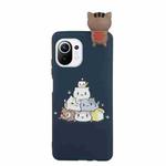 For Xiaomi Mi 11 Shockproof Cartoon TPU Phone Case(Stacked Cats)