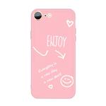 For iPhone 6s / 6 Enjoy Emoticon Heart-shape Pattern Colorful Frosted TPU Phone Protective Case(Pink)