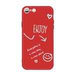 For iPhone 6s / 6 Enjoy Emoticon Heart-shape Pattern Colorful Frosted TPU Phone Protective Case(Red)