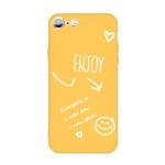 For iPhone 6s / 6 Enjoy Emoticon Heart-shape Pattern Colorful Frosted TPU Phone Protective Case(Yellow)