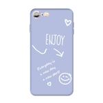 For iPhone 6s / 6 Enjoy Emoticon Heart-shape Pattern Colorful Frosted TPU Phone Protective Case(Light Purple)