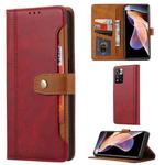 For Xiaomi Redmi Note 11S / Note 11 4G Global Calf Texture Double Fold Leather Phone Case(Red)