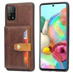 For Xiaomi Redmi Note 11S / Note 11 4G Global Calfskin Color Matching TPU + PU Phone Case(Brown)