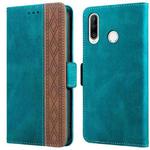 For Huawei P30 Lite Stitching Side-Magnetic RFID Leather Phone Case(Dark Green)