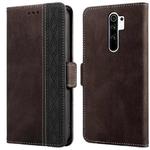 For Xiaomi Redmi 9 Stitching Side-Magnetic RFID Leather Phone Case(Coffee)