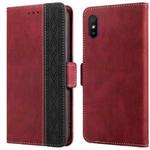 For Xiaomi Redmi 9A Stitching Side-Magnetic RFID Leather Phone Case(Red)