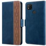 For Xiaomi Redmi 9C Stitching Side-Magnetic RFID Leather Phone Case(Royal Blue)