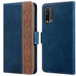 For Xiaomi Redmi 9T Stitching Side-Magnetic RFID Leather Phone Case(Royal Blue)