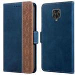 For Xiaomi Redmi Note 9 Pro 4G / 9S Stitching Side-Magnetic RFID Leather Phone Case(Royal Blue)