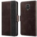 For Xiaomi Redmi Note 9 Pro 4G / 9S Stitching Side-Magnetic RFID Leather Phone Case(Coffee)