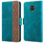 For Xiaomi Redmi Note 9 Pro 4G / 9S Stitching Side-Magnetic RFID Leather Phone Case(Dark Green)