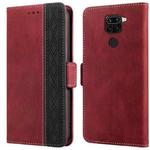 For Xiaomi Redmi Note 9 / 10X Stitching Side-Magnetic RFID Leather Phone Case(Red)