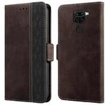 For Xiaomi Redmi Note 9 / 10X Stitching Side-Magnetic RFID Leather Phone Case(Coffee)