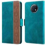 For Xiaomi Redmi Note 9T 5G Stitching Side-Magnetic RFID Leather Phone Case(Dark Green)