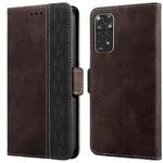 For Xiaomi Redmi Note 11 International Stitching Side-Magnetic RFID Leather Phone Case(Coffee)