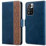 For Xiaomi Redmi Note 11 Pro Stitching Side-Magnetic RFID Leather Phone Case(Royal Blue)