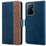 For Xiaomi Mi 11T Stitching Side-Magnetic RFID Leather Phone Case(Royal Blue)
