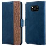 For Xiaomi Poco X3 Stitching Side-Magnetic RFID Leather Phone Case(Royal Blue)