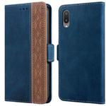 For Samsung Galaxy A02 Stitching Side-Magnetic RFID Leather Phone Case(Royal Blue)