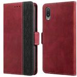 For Samsung Galaxy A02 Stitching Side-Magnetic RFID Leather Phone Case(Red)