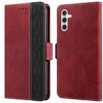 For Samsung Galaxy A13 5G Stitching Side-Magnetic RFID Leather Phone Case(Red)