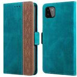 For Samsung Galaxy A22 5G Stitching Side-Magnetic RFID Leather Phone Case(Dark Green)
