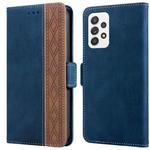 For Samsung Galaxy A52 4G / 5G Stitching Side-Magnetic RFID Leather Phone Case(Royal Blue)