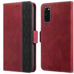 For Samsung Galaxy S20 Stitching Side-Magnetic RFID Leather Phone Case(Red)