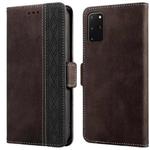 For Samsung Galaxy S20+ Stitching Side-Magnetic RFID Leather Phone Case(Coffee)