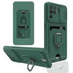 For OPPO A94 / Reno5 F / Reno5 Lite Sliding Camera Cover Design TPU Phone Case(Dark Night Green)