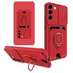 For Samsung Galaxy S22+ 5G Sliding Camera Cover Design TPU Phone Case(Red)