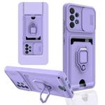 For Samsung Galaxy A32 5G Sliding Camera Cover Design TPU Phone Case(Purple)