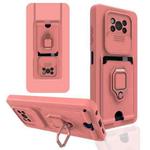 For Xiaomi Poco X3 NFC Sliding Camera Cover Design TPU Phone Case(Pink)