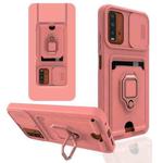 For Xiaomi Redmi Note 9 4G Sliding Camera Cover Design TPU Phone Case(Pink)