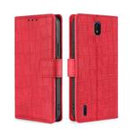 For Nokia C01 Plus / C1 2nd Editon Skin Feel Crocodile Texture Magnetic Clasp PU Leather Phone Case(Red)