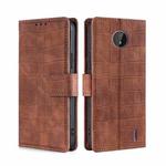 For Nokia C10 / C20 Skin Feel Crocodile Texture Magnetic Clasp PU Leather Phone Case(Brown)