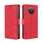 For Nokia X10 / X20 Skin Feel Crocodile Texture Magnetic Clasp PU Leather Phone Case(Red)