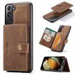 For Samsung Galaxy S22+ 5G JEEHOOD Retro Magnetic Detachable Phone Case with Wallet & Card Slot & Holder(Brown)