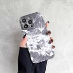 Flowers Pattern Shockproof TPU Phone Case For iPhone 13 Pro(Grey Marble)