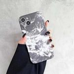 For iPhone 12 Flowers Pattern Shockproof TPU Phone Case(Grey Marble)