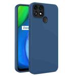 For OPPO Realme C12 / C25 Eagle Eye Lens Oily Feel TPU + PC Phone Case(Sapphire Blue + Black)