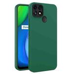 For OPPO Realme C12 / C25 Eagle Eye Lens Oily Feel TPU + PC Phone Case(Dark Green + Black)