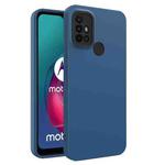 For Motorola Moto G10 / G20 / G30 Eagle Eye Lens Oily Feel TPU + PC Phone Case(Sapphire Blue + Black)