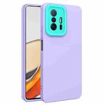 For Xiaomi Mi 11T / 11T Pro Eagle Eye Lens Oily Feel TPU + PC Phone Case(Purple)