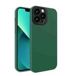 For iPhone 12 Pro Max Eagle Eye Lens Oily Feel TPU + PC Phone Case(Dark Green + Black)