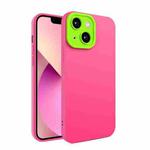 Eagle Eye Lens Oily Feel TPU + PC Phone Case For iPhone 13(Rose Red)