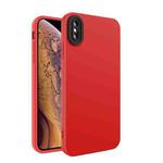 Eagle Eye Lens Oily Feel TPU + PC Phone Case For iPhone XS / X(Red + Black)