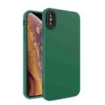 Eagle Eye Lens Oily Feel TPU + PC Phone Case For iPhone XS / X(Dark Green + Black)