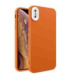 For iPhone X / XS Eagle Eye Lens Oily Feel TPU + PC Phone Case(Brown)